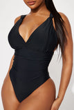 Myra Draped 1 Piece Swimsuit