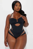 Megan Cutout 1 Piece Swimsuit - Black