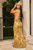 LEYLA SKIRT-YELLOW SNAKE