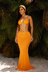 LEYLA SKIRT-ORANGE