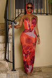 KALI DRESS-RED PRINT
