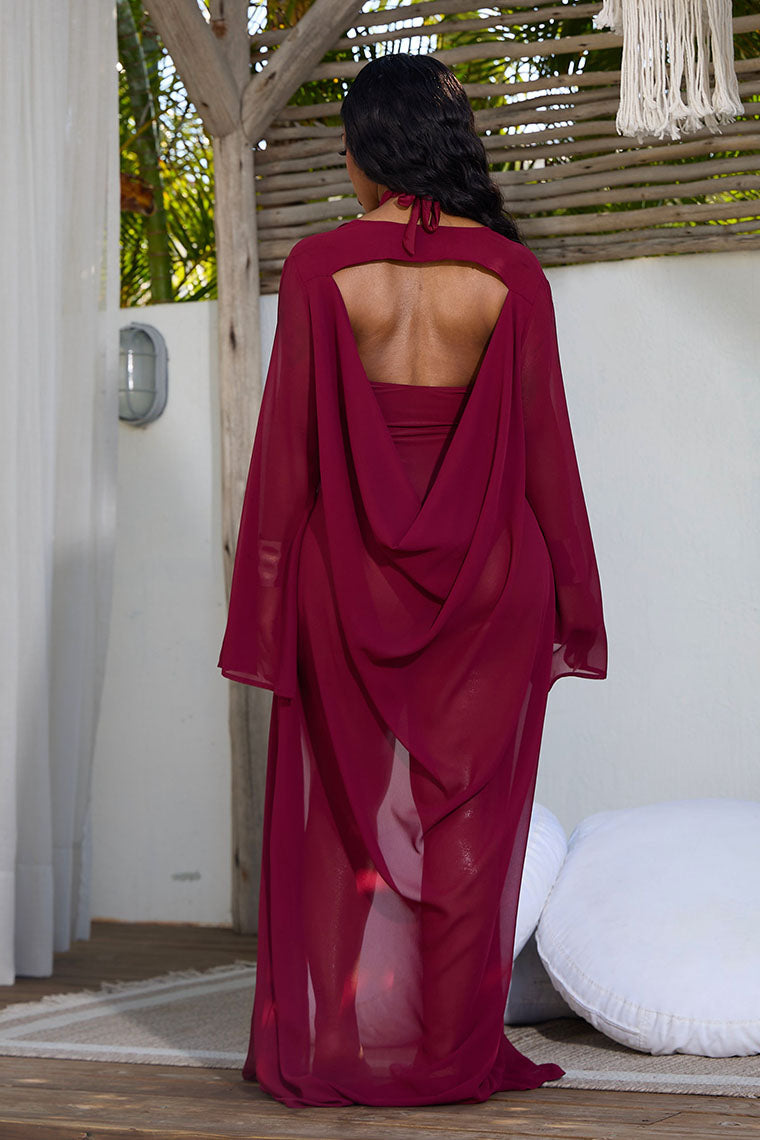 CLAUDIE KIMONO-MAROON