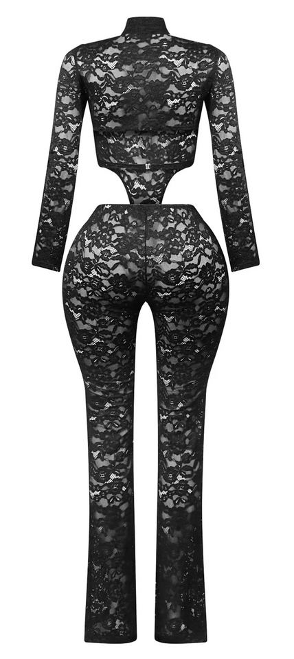 Alyson Lace Side Cut Out Jumpsuit