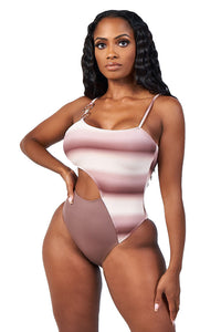 BEACH RIOT SWIMSUIT- BROWN OMBRE