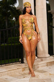 HALA SWIMSUIT-YELLOW SNAKE