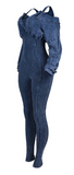 Camila Mineral Washed Cold Shoulder Hoodie Jumpsuit