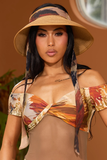 BRIM SUN VISOR HAT-ODYSSEY PRINT