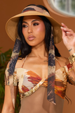 BRIM SUN VISOR HAT-ODYSSEY PRINT