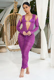 CAMILLE DRESS-GRAPE