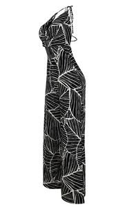 Daphne Crepe Halter Cowl Neck Jumpsuit