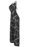 Daphne Crepe Halter Cowl Neck Jumpsuit
