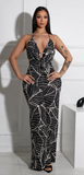 Daphne Crepe Halter Cowl Neck Jumpsuit