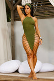 LOXIE DRESS-OLIVE