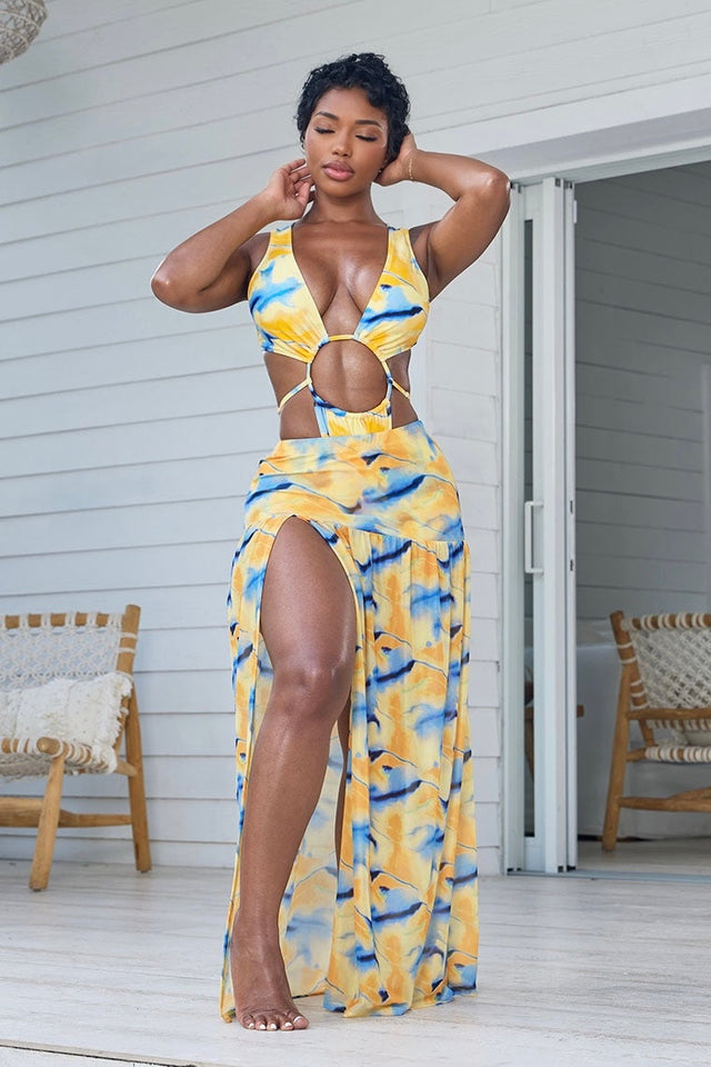 ALANA MAXI SKIRT-PRINT