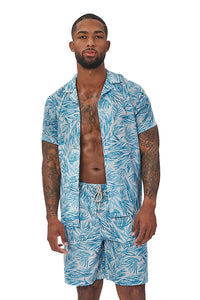LAGUNA NIGHTS SHIRT-LEAF PRINT