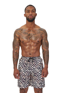 CREW LOVE BEACH SHORTS-MULTICOLOR ZEBRA PRINT