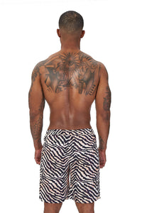 CREW LOVE BEACH SHORTS-MULTICOLOR ZEBRA PRINT