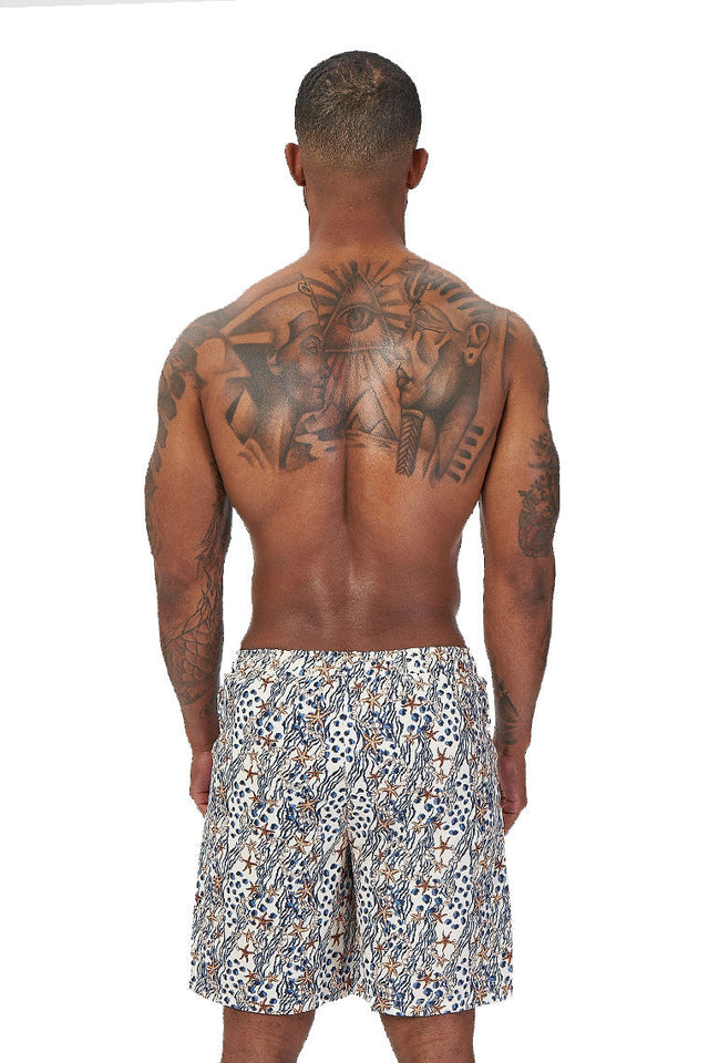 CREW LOVE BEACH SHORTS-STARFISH PRINT