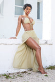 ALANA MAXI SKIRT-TAN