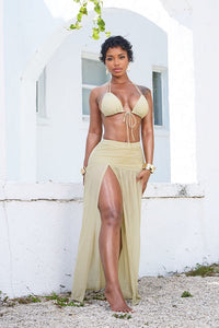ALANA MAXI SKIRT-TAN