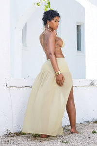ALANA MAXI SKIRT-TAN