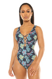 ALOHA SWIMSUIT-BLUE PRINT
