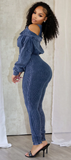 Camila Mineral Washed Cold Shoulder Hoodie Jumpsuit