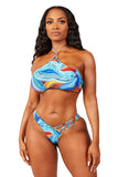 HEAD TURNER BIKINI-BLUE ABSTRACT