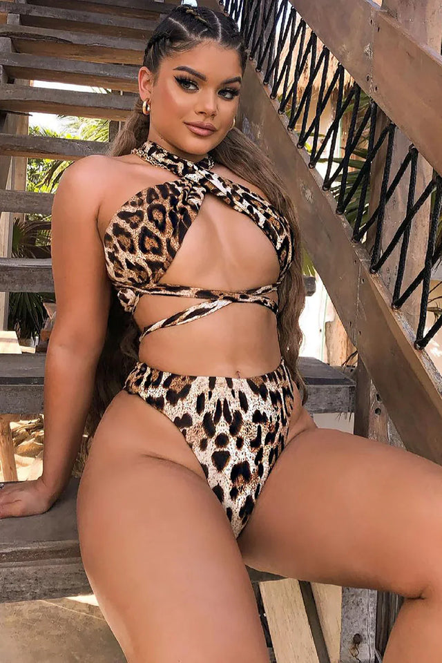 Pool Side Bae Wrapped 2 Piece Swimsuit