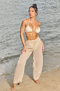 BEACHSIDE ESCAPE PANTS-CREAM