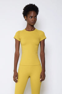 ESSENTIAL CREWNECK TOP-CITRON