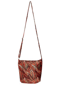 IN MY BAG HANDBAG-BROWN ABSTRACT PRINT