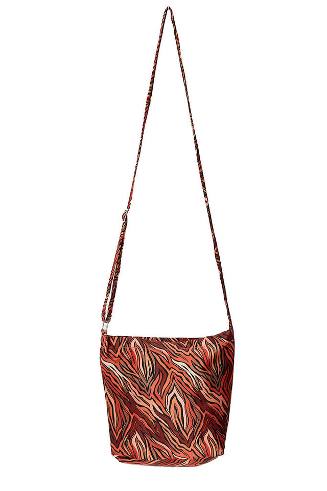 IN MY BAG HANDBAG-BROWN ABSTRACT PRINT