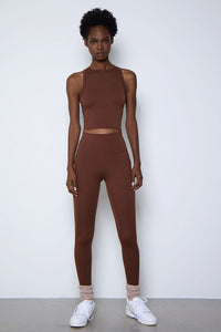 ESSENTIAL LEGGINGS-CHOCOLATE