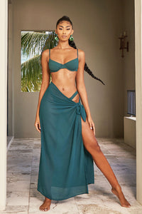 FALL INTO PLACE SARONG-HUNTER GREEN
