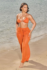 BEACHSIDE ESCAPE PANTS-CORAL
