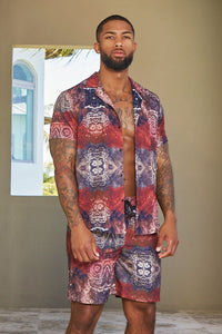 LAGUNA NIGHTS SHIRT - ABSTRACT PRINT
