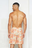 CREW LOVE BEACH SHORTS - PEACH ABSTRACT