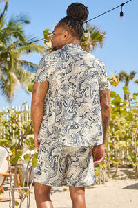 HABITAT SHIRT-CREAM PRINT