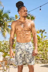 HABITAT SHORTS-CREAM PRINT