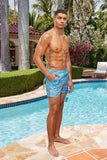 BAYLOR SHORTS-BLUE ABSTRACT