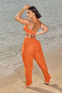 BEACHSIDE ESCAPE PANTS-CORAL