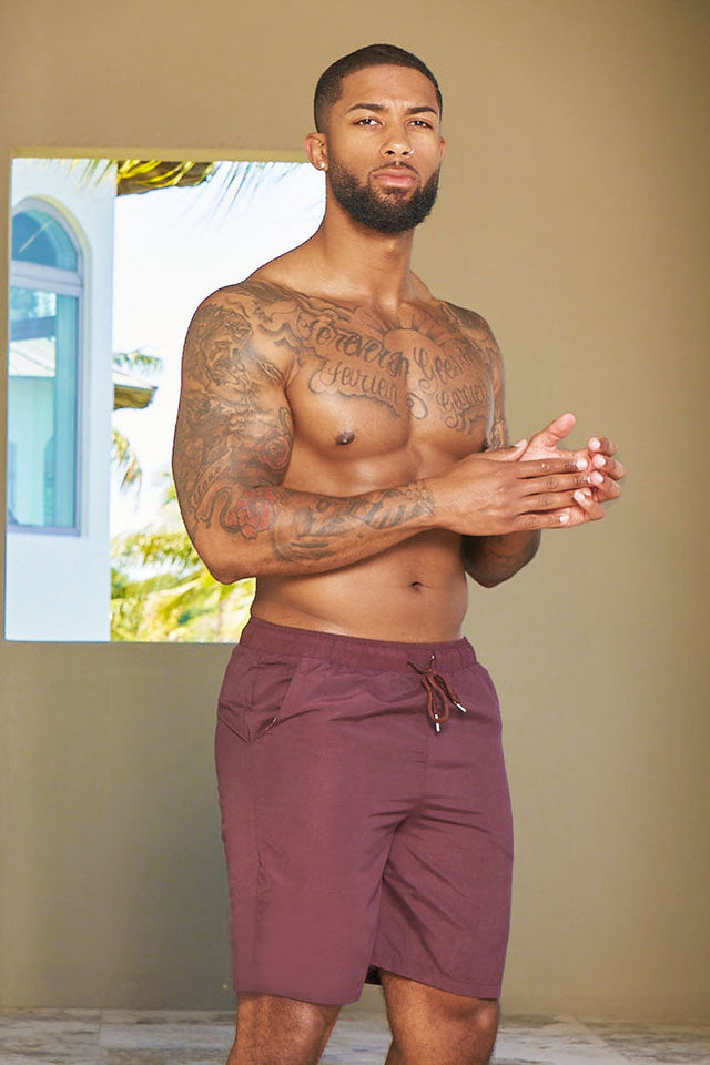 CREW LOVE BEACH SHORTS - BROWN