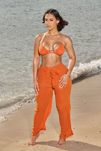 BEACHSIDE ESCAPE PANTS-CORAL