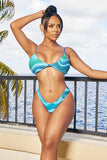 BEAT THE HEAT BIKINI-BLUE ABSTRACT