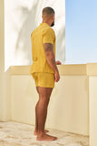 APPLY PRESSURE LINEN SHIRT-YELLOW