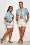 LAGUNA NIGHTS SHIRT-LEAF PRINT